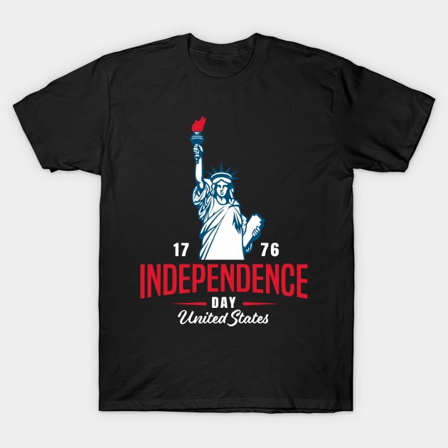 4th of July 1776  American independence day design T-Shirt by AJ techDesigns